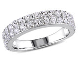1.50 Carat (ctw) Lab-Created White Sapphire Anniversary Ring Band in Sterling Silver